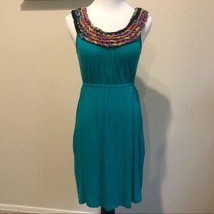 Silence & Noise Teal Dress XS Anthropologie